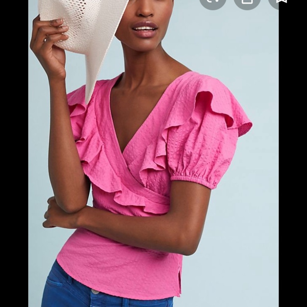 Pink Anthropologie Top